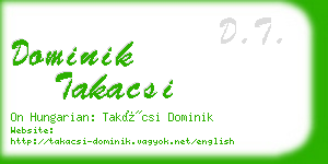 dominik takacsi business card